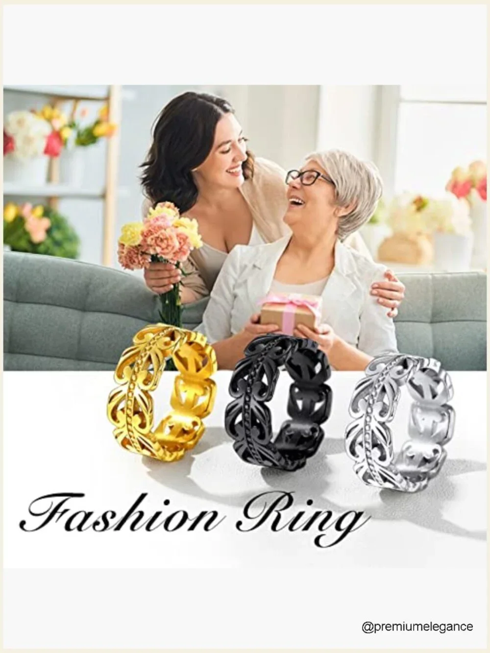 Celtic Knot Band Ring Stainless Steel Irish Viking Wedding Band